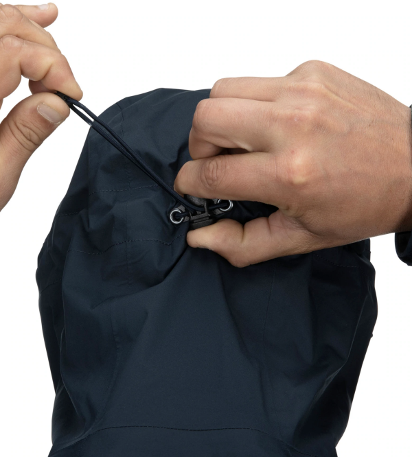 Simms Waypoints Rain Jacket Admiral Blue Model Hood Adjust Simms Waypoints Rain Jacket Admiral Blue Model Hood Adjust
